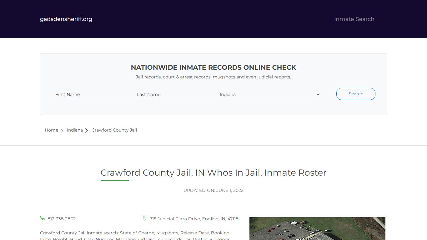 Crawford County Jail, IN Inmate Roster, Whos In Jail